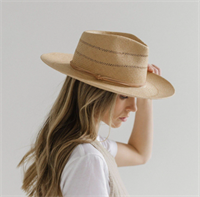 Arlo Honey Straw Teardrop Fedora